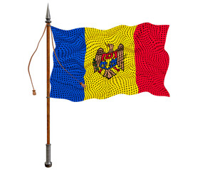 National flag  of Moldova. Background  with flag  of Moldova