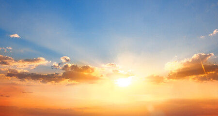 Fototapeta beautiful dramatic sunset background obraz