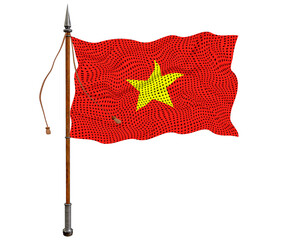 National flag of Vietnam. Background  with flag of Vietnam.