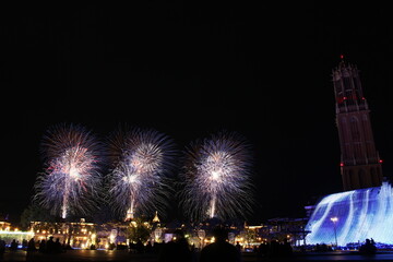 Naklejka premium ハウステンボス花火 Kyushu's No. 1 Fireworks 長崎県佐世保市県観光