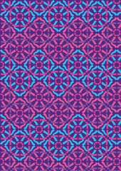 seamless pattern in blue and purple shapes