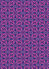 seamless pattern in purple lines and dots