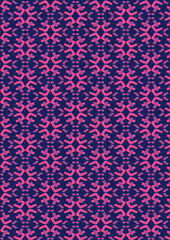 seamless pattern in purple and pink shapes