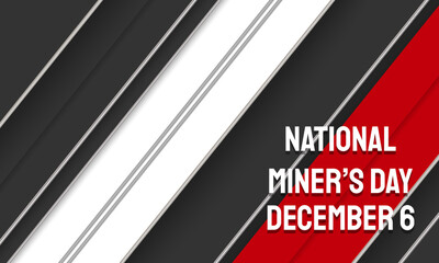 Fototapeta premium NATIONAL MINER’S DAY. Geometric wave design suitable for greeting card poster and banner
