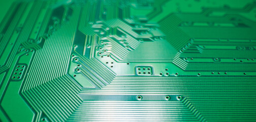 Circuit board, electronic motherboard. Digital engineering concept, hi-tech technology concept. Tech background.