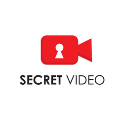 secret video logo design concept