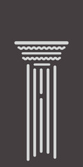 Obraz premium Roman, Greek Pillar Logotype vector column logo
