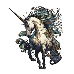 Fototapeta premium Unicorn Generated AI