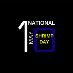 National Shrimp Day. Geometric design suitable for greeting card poster and banner