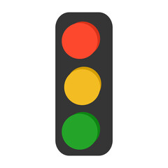 Traffic light sign icon on transparent background.