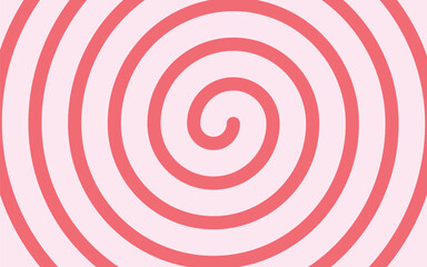 Sweet pink candy abstract spiral background. Vector illustration.