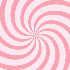 Sweet pink candy abstract spiral background. Vector illustration.