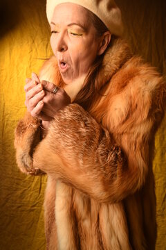 The Woman Coughing during epidemic