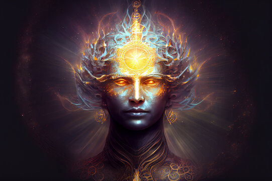 Abstract spiritual person Generative AI