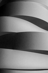 Abstract paper art in Black and white photography