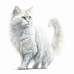 “Generative AI” Chantilly Tiffany Cat digital illustration.