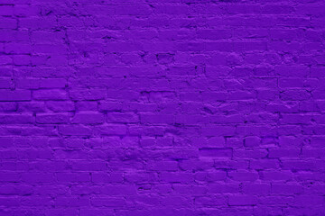 Fototapeta na wymiar Grunge Purple Brick Wall Background Texture