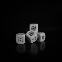 dice on black
