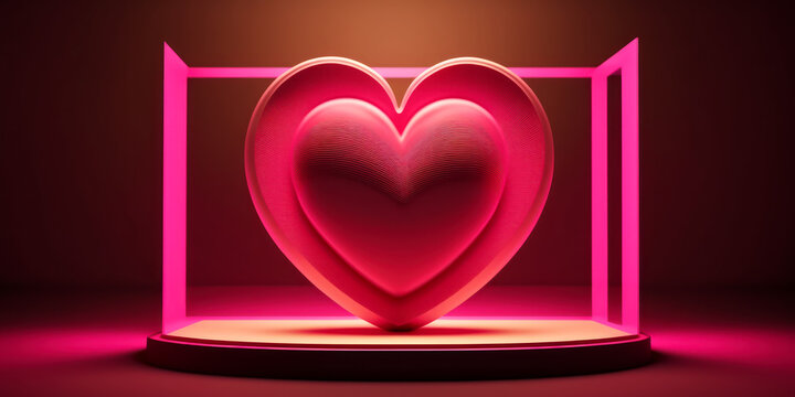 Showcase with Heart Saint Valentine's Day Celebration