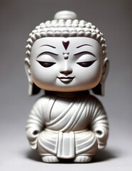 Fototapeta na wymiar funny Buddha figure created with Generative AI technology