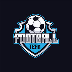 Soccer Logo or football club Badge. Football team  logo with a shield 