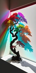 colorful bonsai generative ai