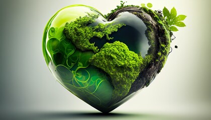 green heart, concept environmental protection