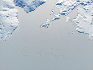 Get well soon Turkey.Emergency Healing Turkish Nation.Creative unity, togetherness message.