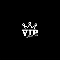 VIP members only icon isolated on dark background
