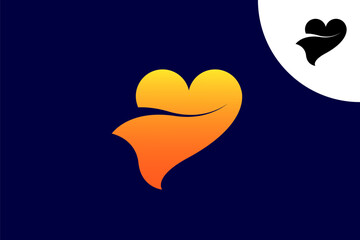 flag heart logo. Shawl heart logo