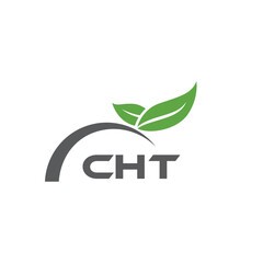 CHT letter nature logo design on white background. CHT creative initials letter leaf logo concept. CHT letter design.