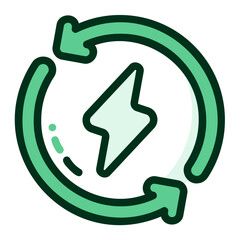 icon ecology renewable energy illustration for web, app, infographic etc