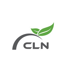 CLN letter nature logo design on white background. CLN creative initials letter leaf logo concept. CLN letter design.
