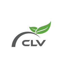 CLV letter nature logo design on white background. CLV creative initials letter leaf logo concept. CLV letter design.