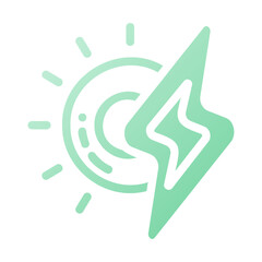 icon ecology sun energy illustration for web, app, infographic etc