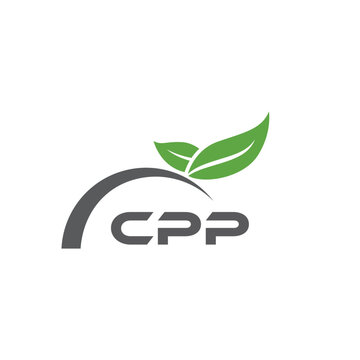 CPP letter nature logo design on white background. CPP creative initials letter leaf logo concept. CPP letter design.