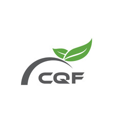 CQF letter nature logo design on white background. CQF creative initials letter leaf logo concept. CQF letter design.