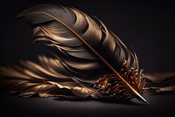 Quill feather and ink, Generative AI