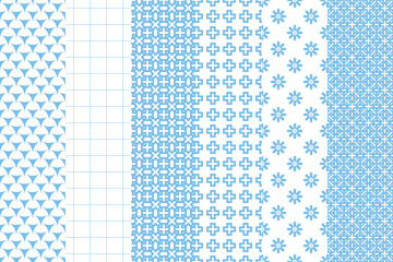 Seamless blue pattern on white background. Modern classic pattern design fashion, great design for any purposes.
