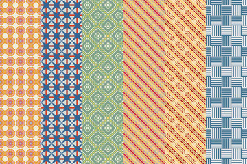Futuristic seamless set of pattern. Monochrome texture. Modern graphic concept.  