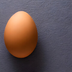 Large Egg on Grey Background