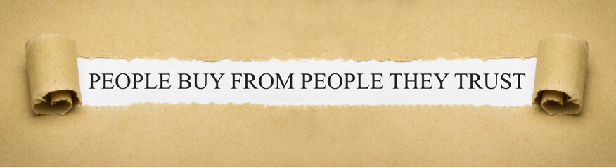 People buy from people they trust