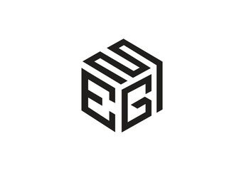 letter egm logo icon design 