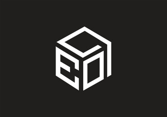 this is a letter eop logo icon design