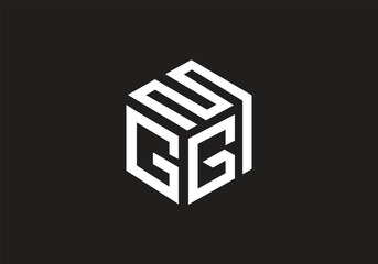 this is letter ggm text logo icon design