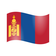 The national flag of Mongolia