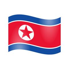 The national flag of North Korea
