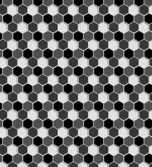 Hexagon shape in black and white seamless pattern wallpaper background 