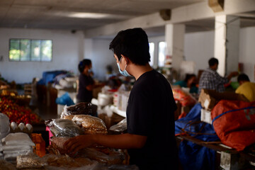 Sunday market in the province