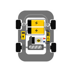 An electric car module and elements.